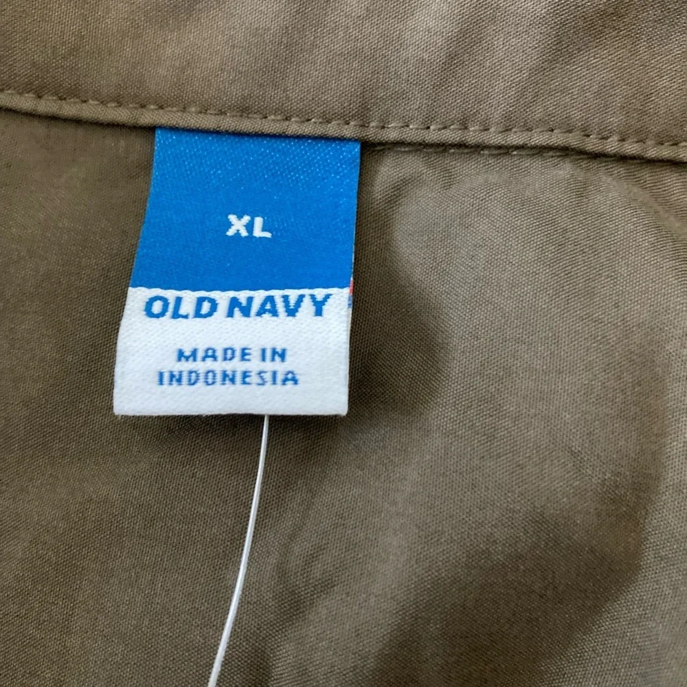 NWT Old Navy Waist Defined Utility MIDI Green Shirt Dress Size XL - Picture 7 of 12